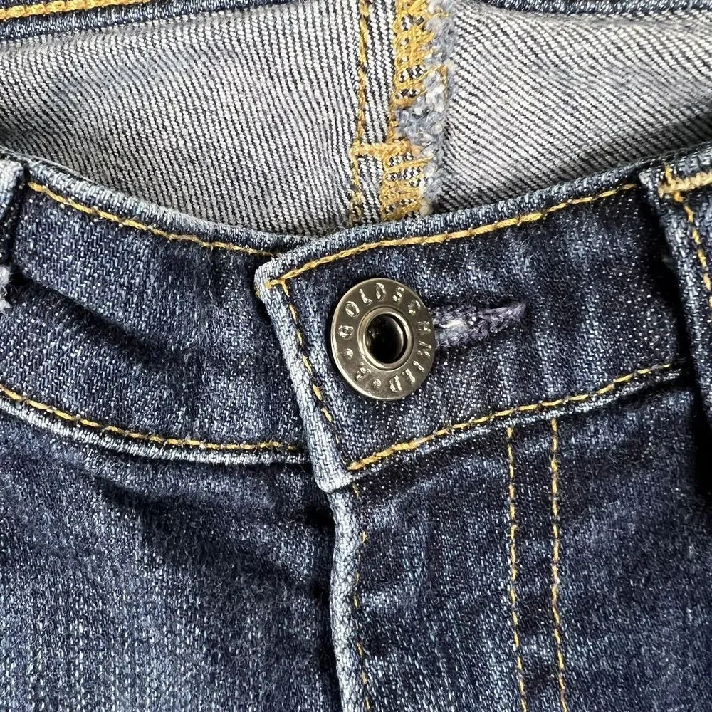 Adriano Goldschmied Jeans Womens 27R Blue Wash Stevie Slim Straight Fray Hem USA